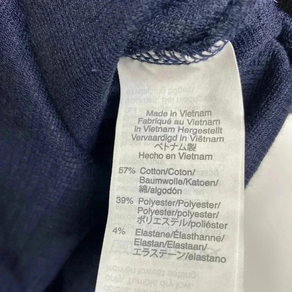 J.Crew Gauze Navy Blue Tie Button Up Top - Picture 4 of 5